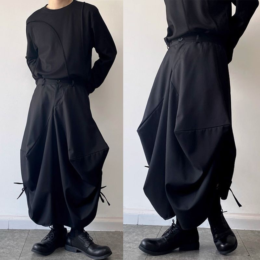 Street Fashion In Chinese - Новые летние мужские однотонные юбки нестандартной