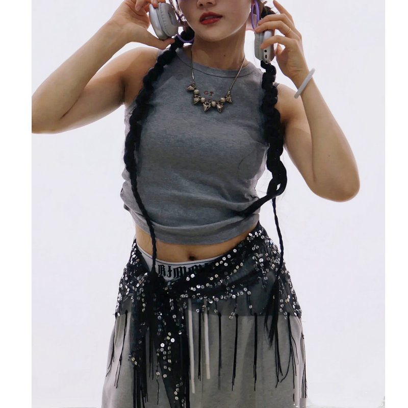 Street Fashion Thailand - Модный пояс для танцев с пайетками