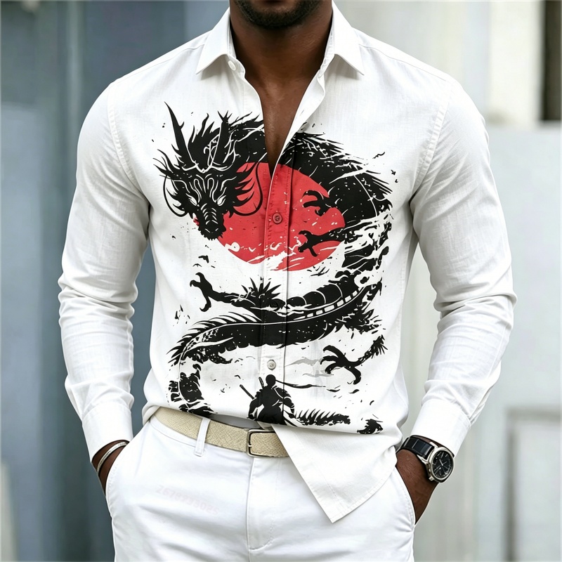 Street Fashion For Man - Новая мужская рубашка 2026 года: белая,