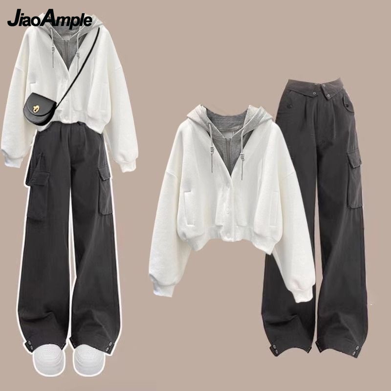 Street Fashion Korean - Женский осенне-зимний новый спортивный костюм, одинаковый