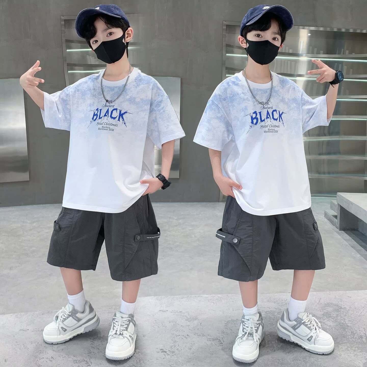 Street Fashion Japan 2025 - Новый летний костюм для мальчиков 120-170,