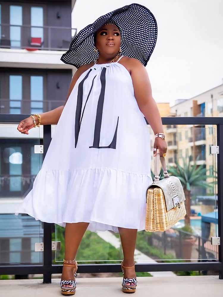 Street Fashion Plus Size - Женское повседневное летнее платье без рукавов