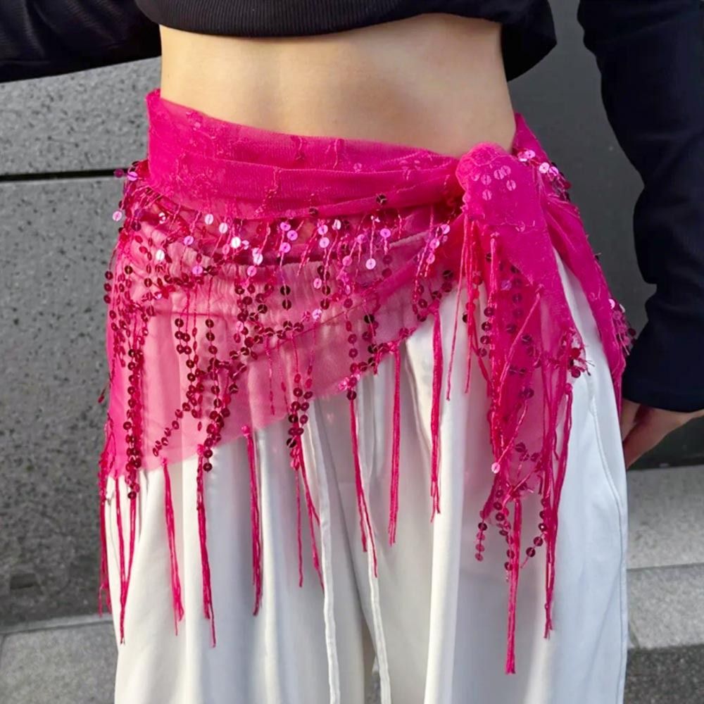 Street Fashion Thailand - Модный пояс для танцев с пайетками