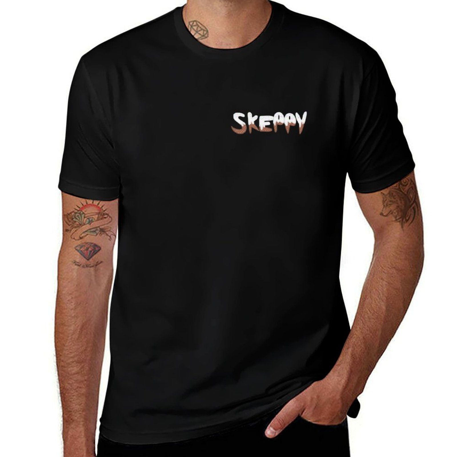 Street Fashion Name - Футболка Skeppy (название) с принтом мороженого,