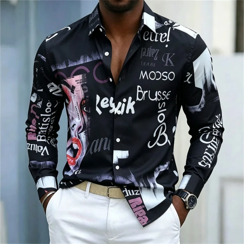 Мужская рубашка с длинным рука – обзор и цена Street Fashion Men
