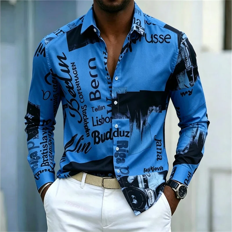 Мужская рубашка с длинным рука – обзор и цена Street Fashion Men