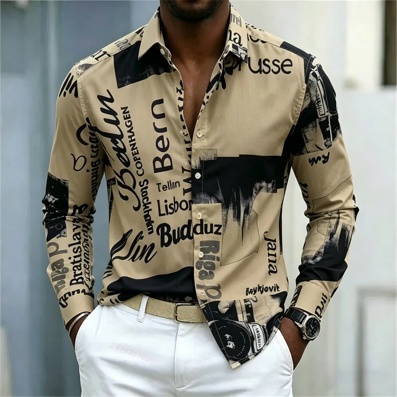 Мужская рубашка с длинным рука – обзор и цена Street Fashion Men