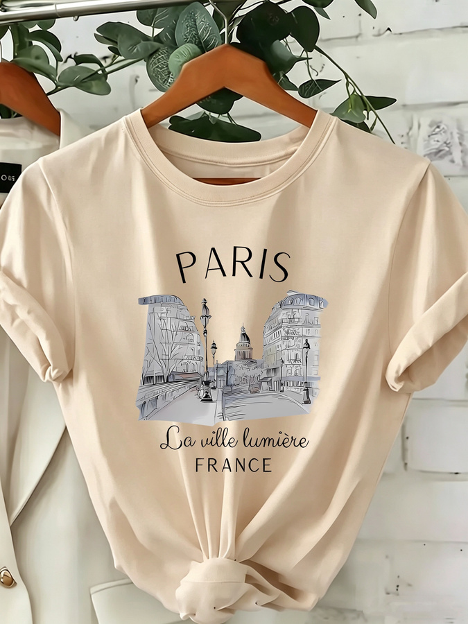 Женская футболка с принтом «Па – обзор и цена Street Fashion Paris 2025 Trends