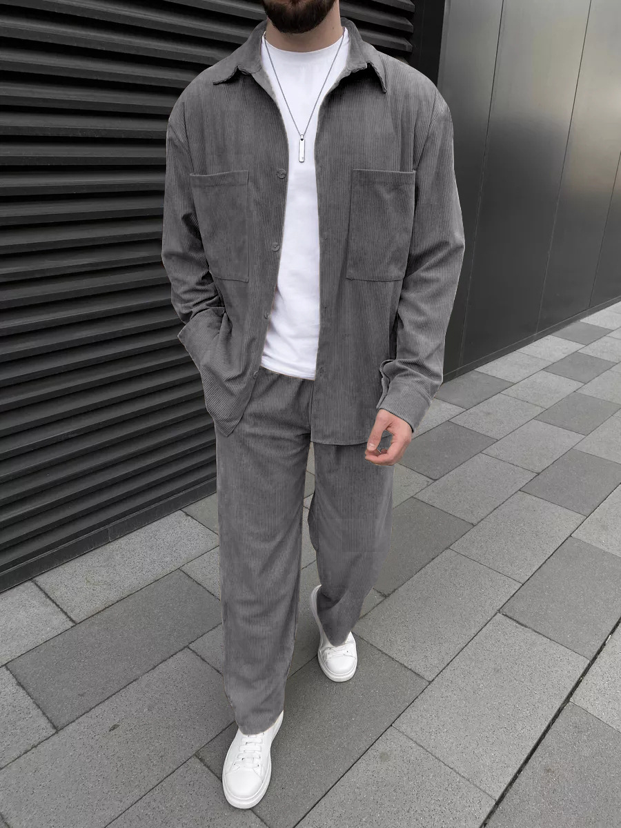 Мужской вельветовый костюм из  – обзор и цена Street Fashion Men