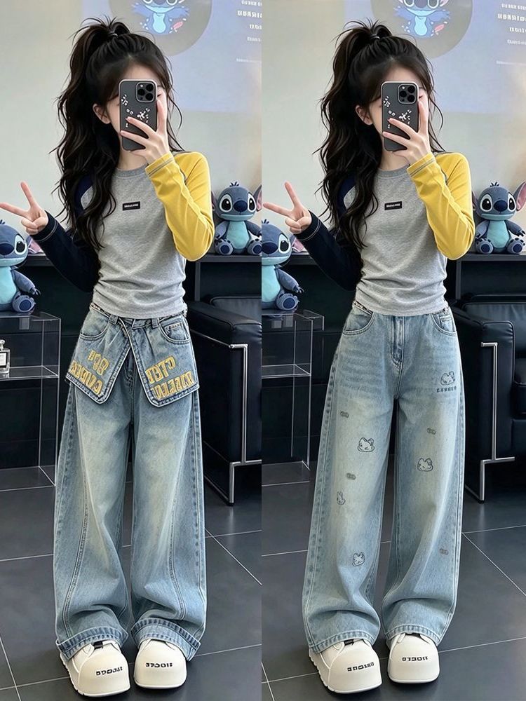 Джинсовый комплект для девочек – обзор и цена Street Fashion Korean