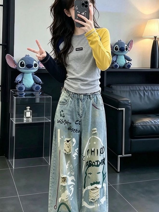 Джинсовый комплект для девочек – обзор и цена Street Fashion Korean