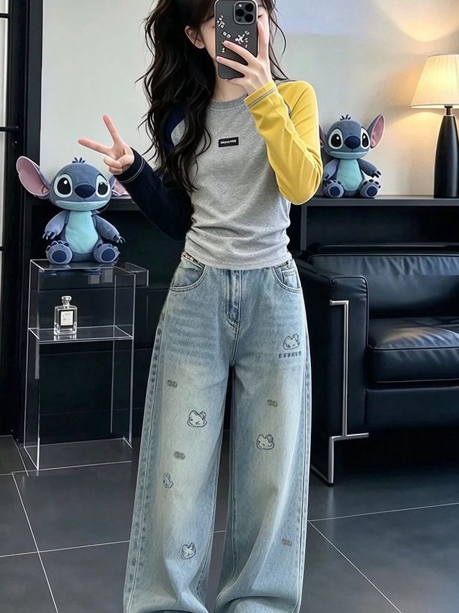 Джинсовый комплект для девочек – обзор и цена Street Fashion Korean