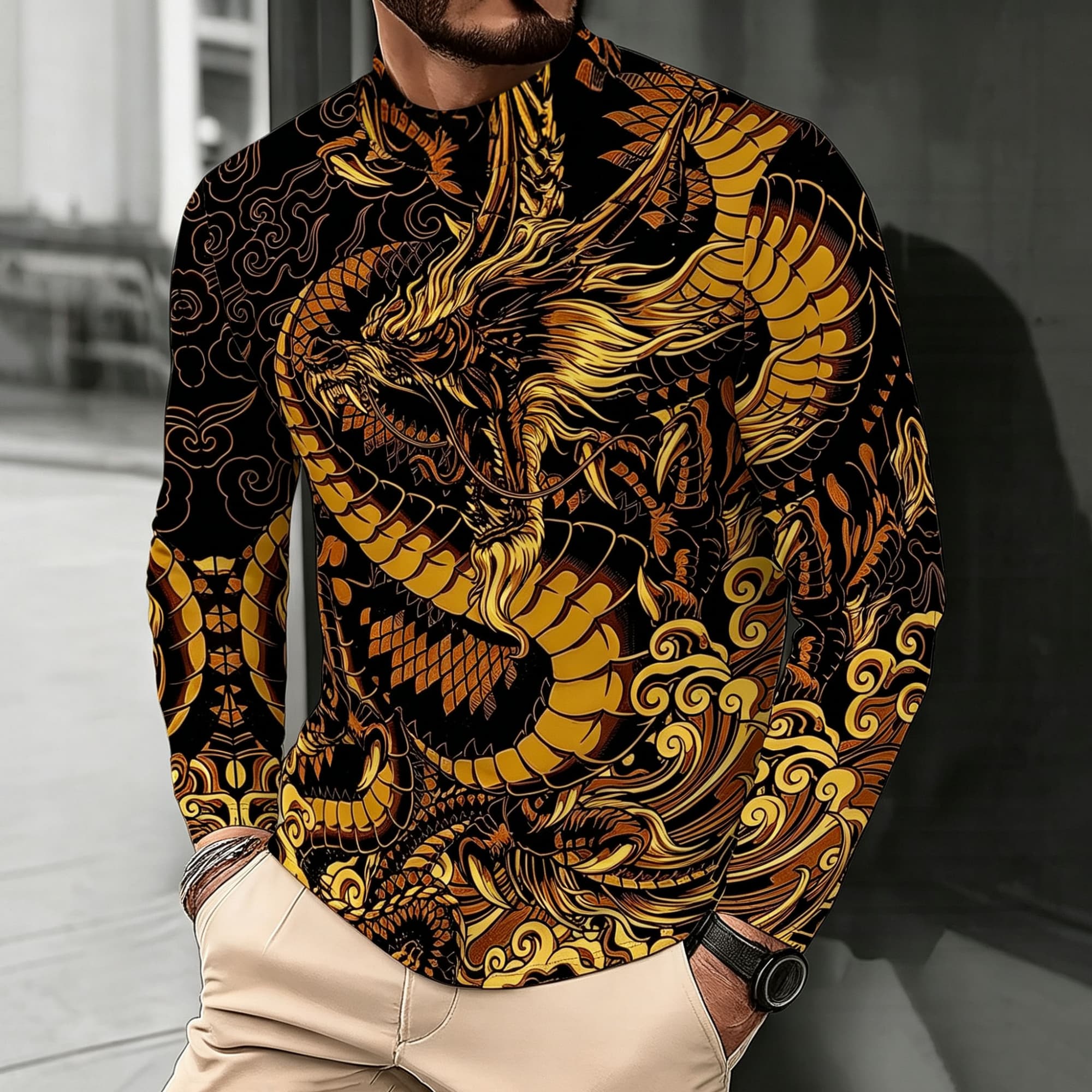 Мужская футболка с высоким вор – обзор и цена Street Fashion Asian